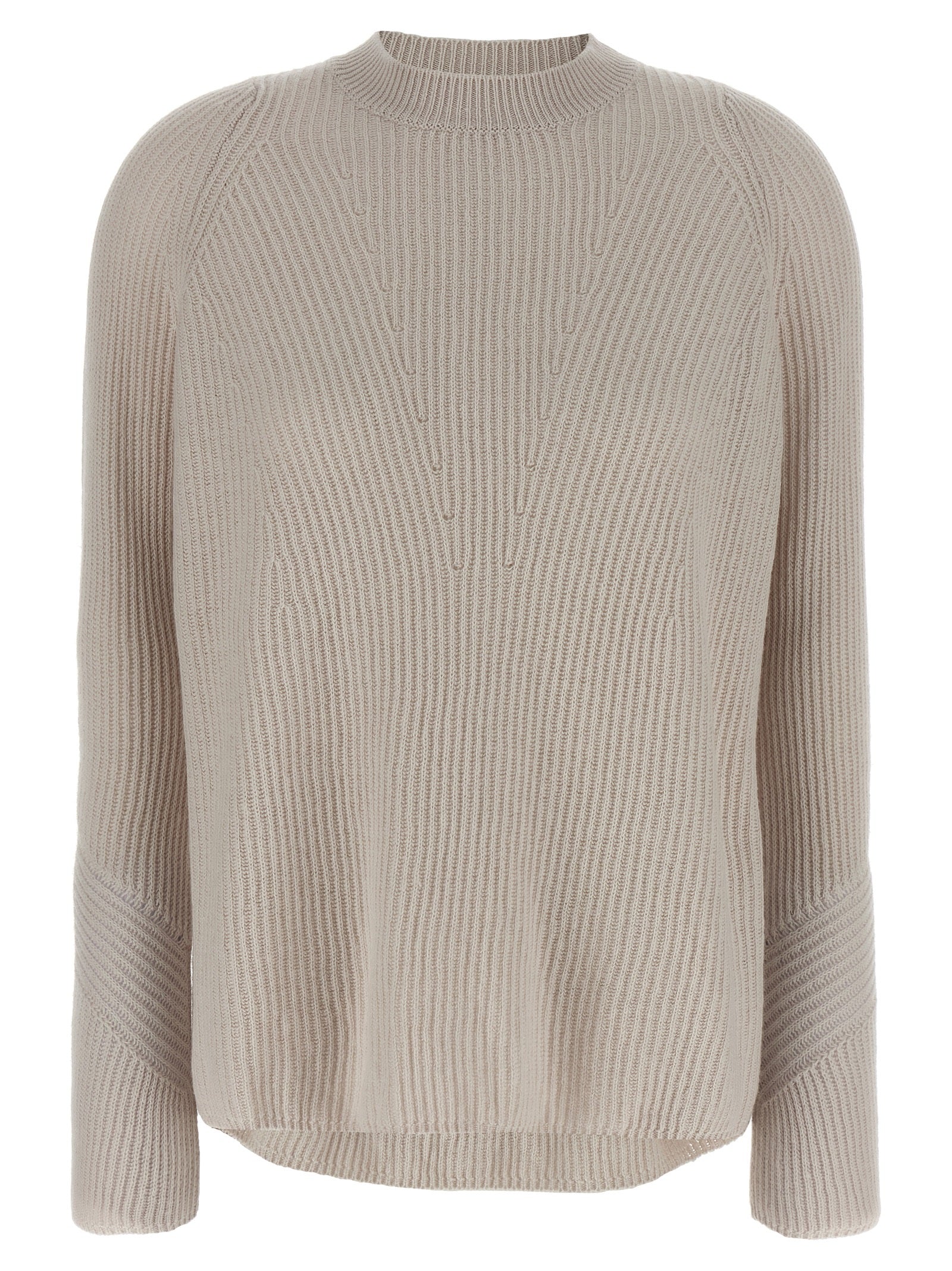 'S Max Mara Beige Wollstrickjacke