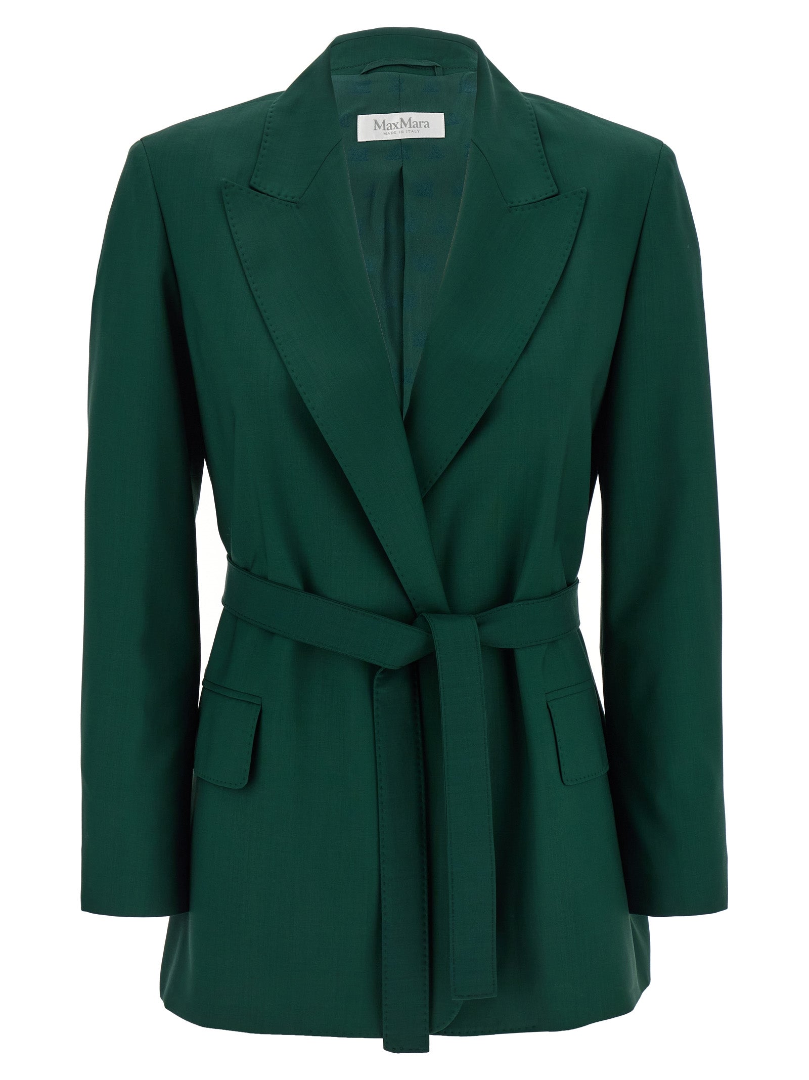 Max Mara Zweifarbiger Blazer aus reiner Schurwolle