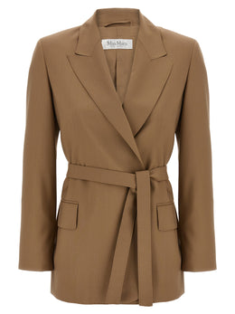 Max Mara Brauner Blazer aus reiner Schurwolle