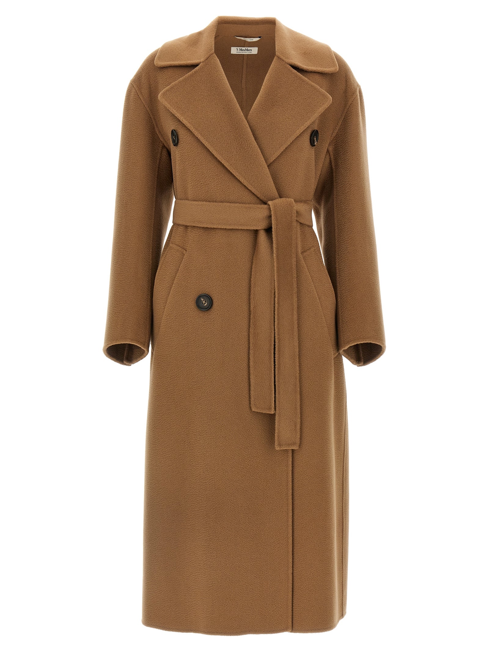 'S Max Mara Mantel aus reiner Schurwolle in Braun