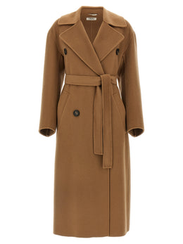 'S Max Mara Mantel aus reiner Schurwolle in Braun