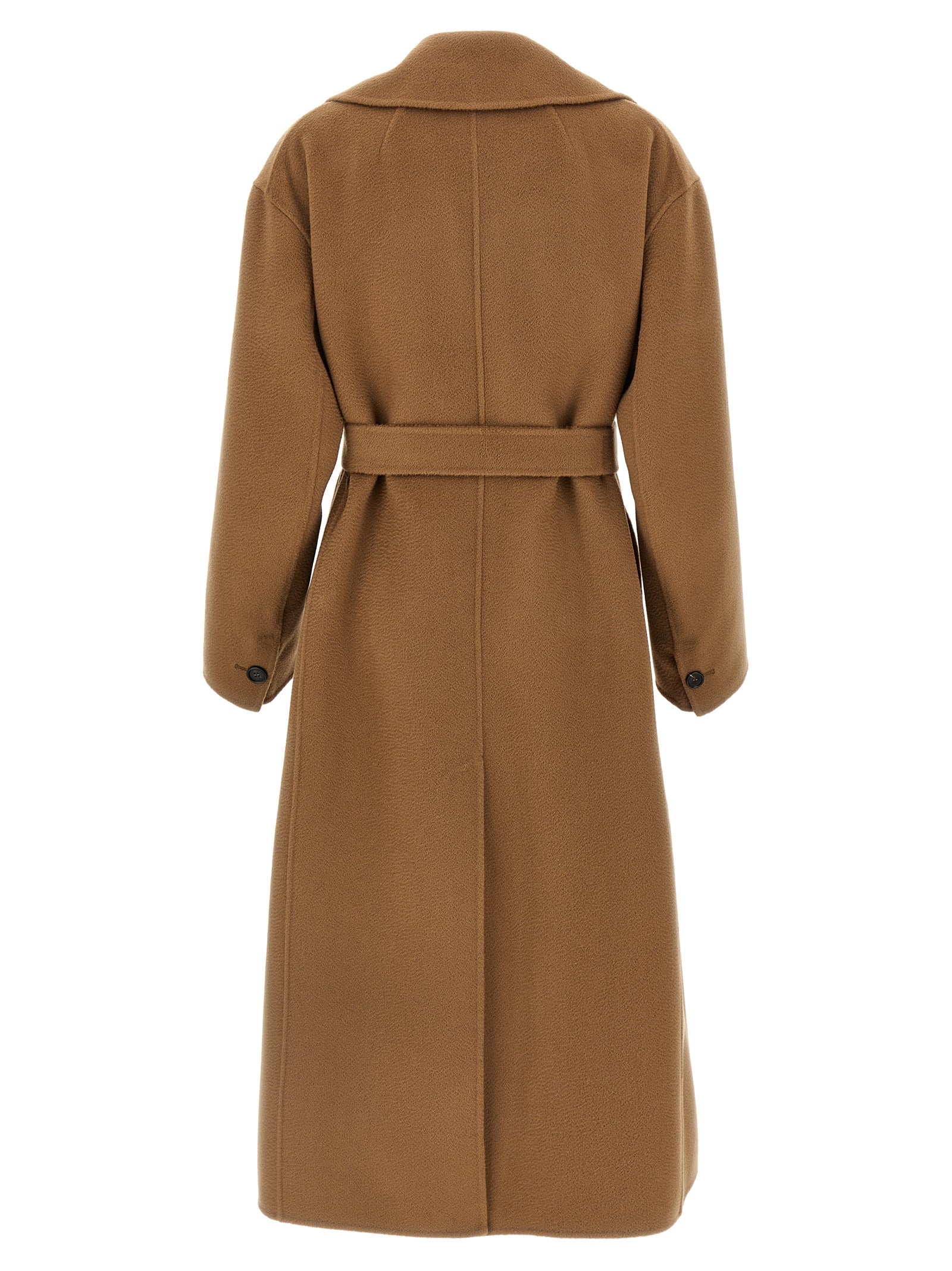 'S Max Mara Mantel aus reiner Schurwolle in Braun
