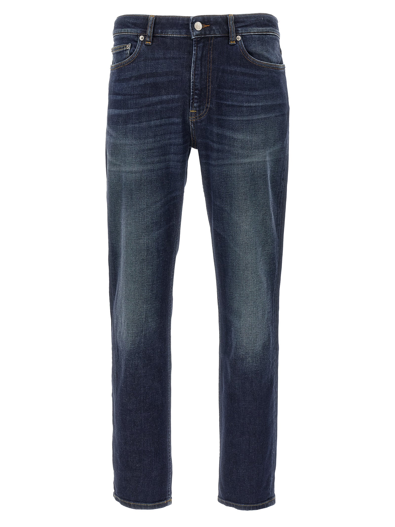 Department 5 Blaue Jeans aus Baumwolle im geraden Schnitt