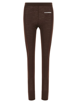 Jil Sander Leggings in Bordeaux aus Polyester