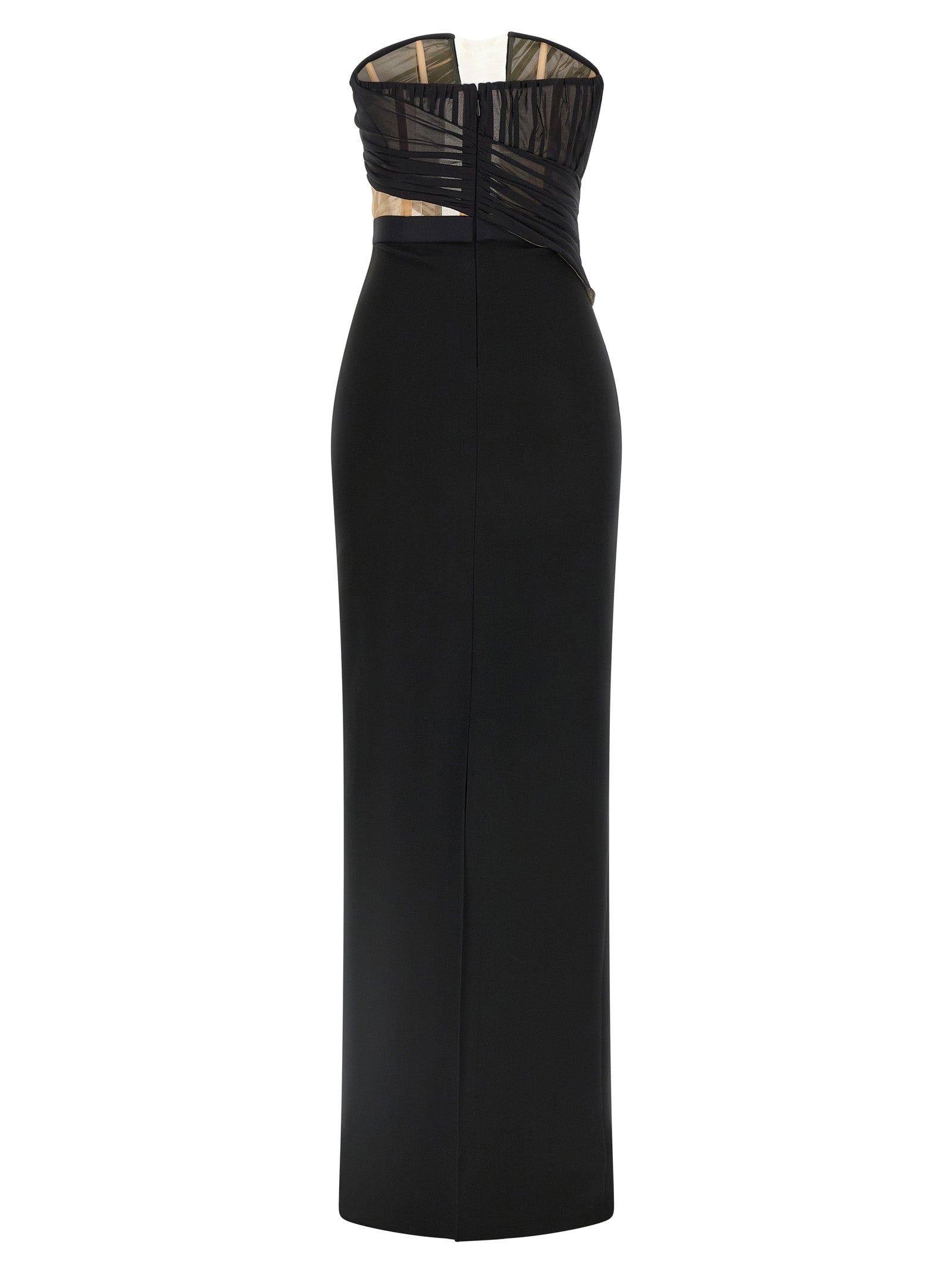 Nensi Dojaka Schwarzes Viskose-Maxikleid