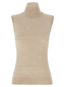 Sportmax Beige Virgin Wool Cardigan