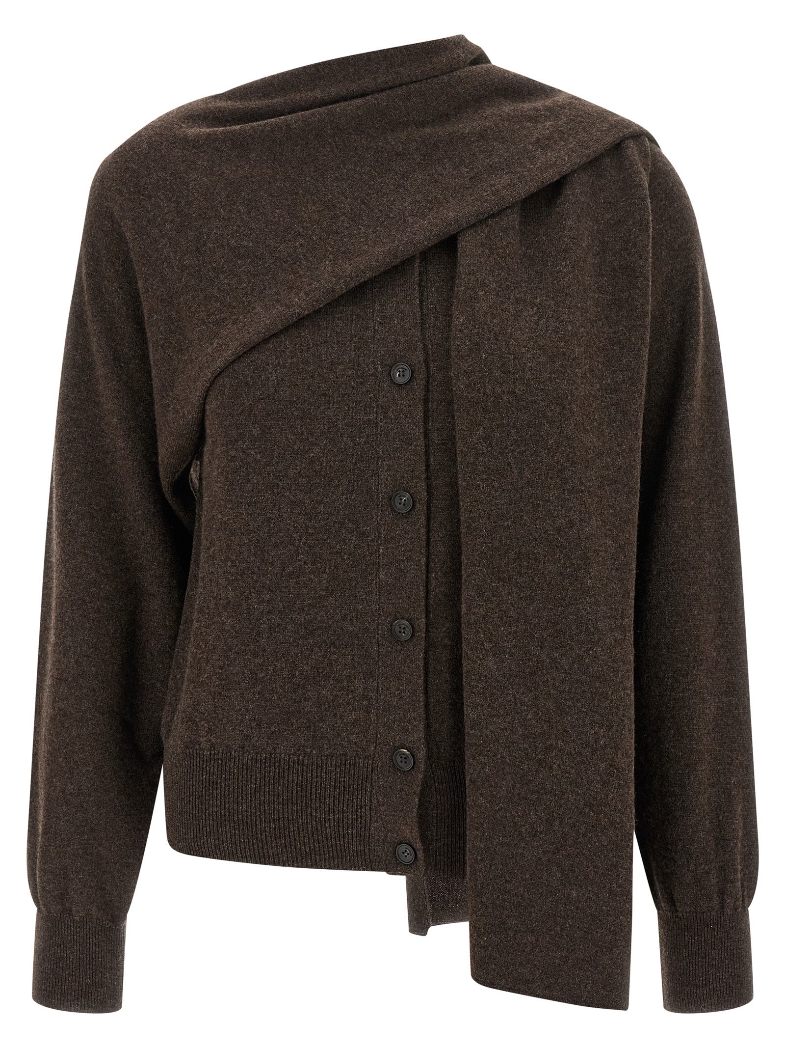 Ferragamo Brauner Kaschmir-Strickjacke