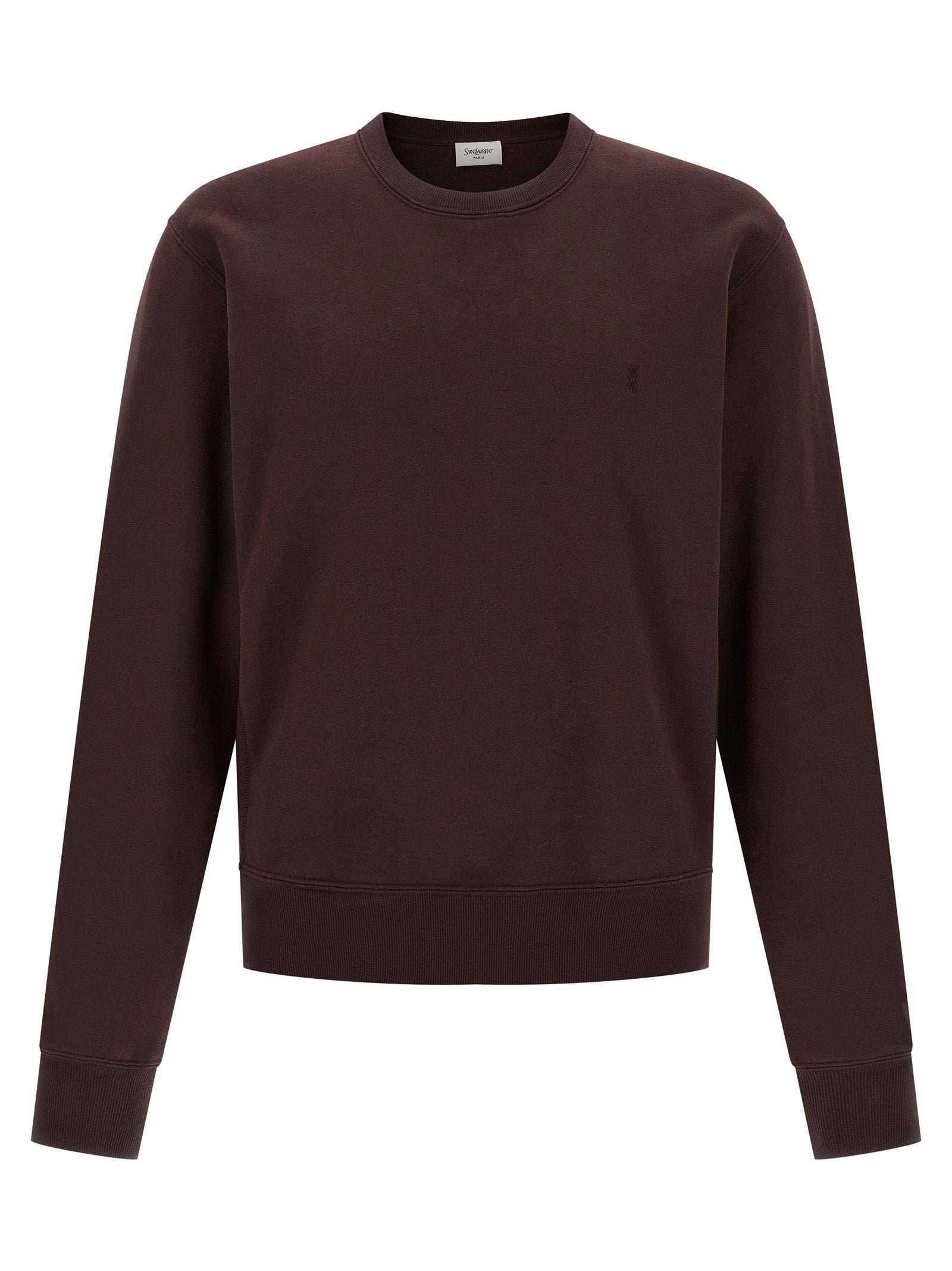 Saint Laurent Sweatshirt aus Baumwolle in Bordeaux