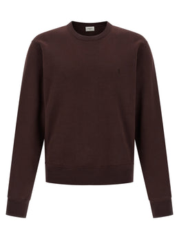 Saint Laurent Sweatshirt aus Baumwolle in Bordeaux