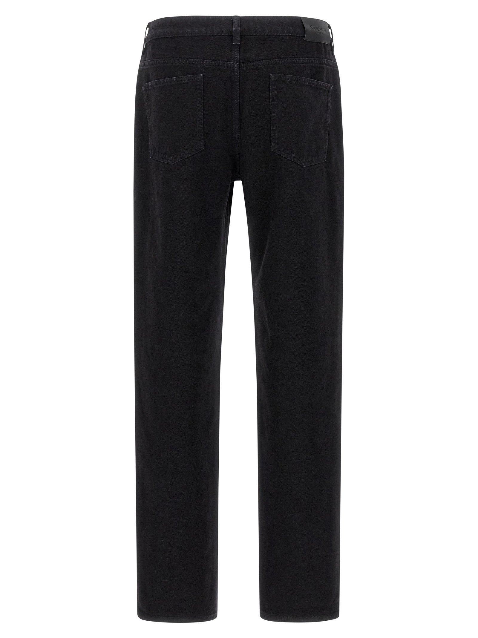 Saint Laurent Schwarze Baumwoll-Jeans mit geradem Bein