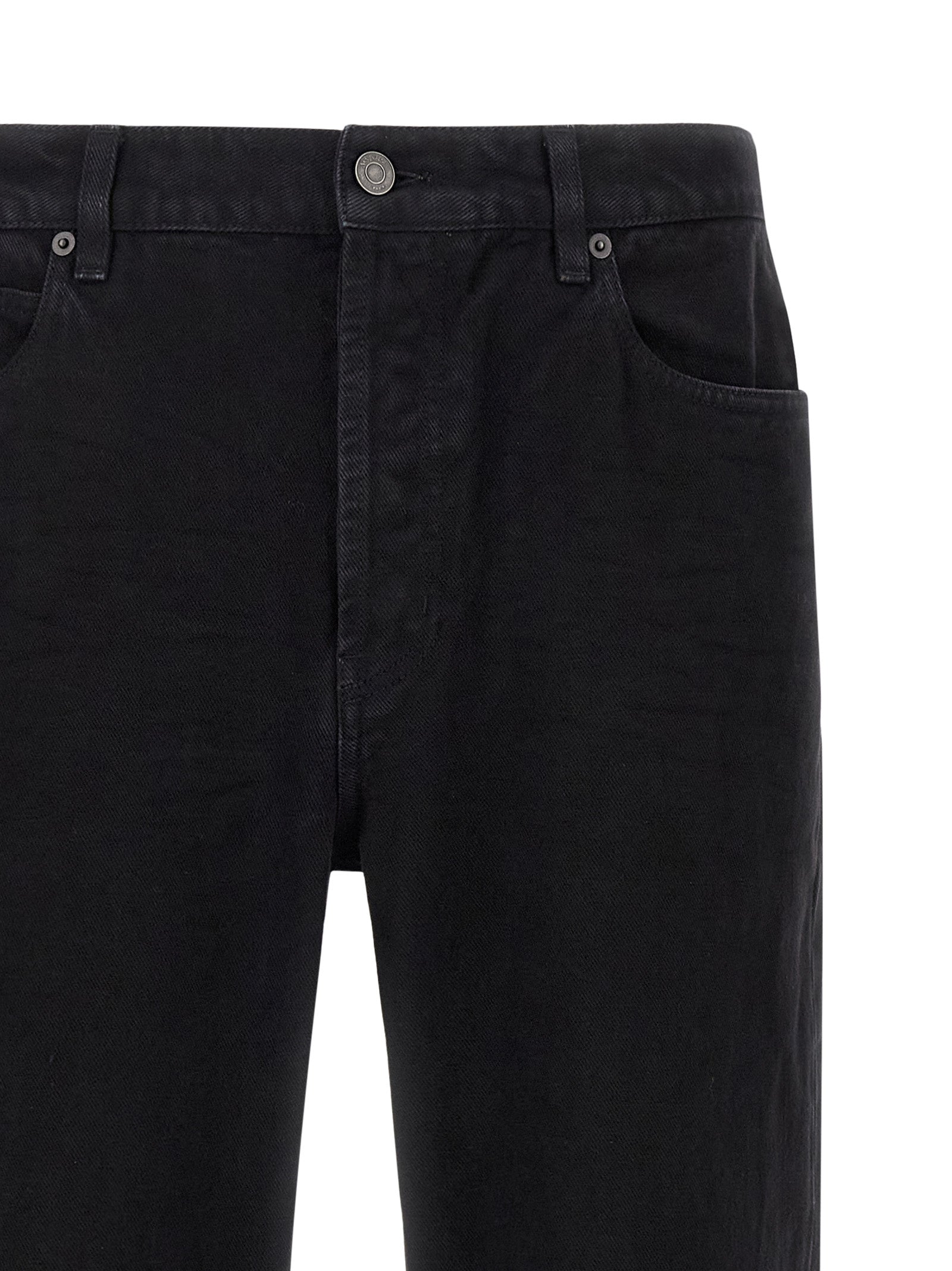 Saint Laurent Schwarze Baumwoll-Jeans mit geradem Bein