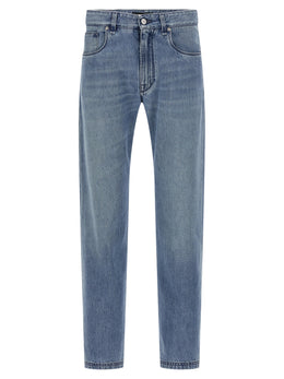 Fendi Blaue Jeans aus Baumwolle im geraden Schnitt