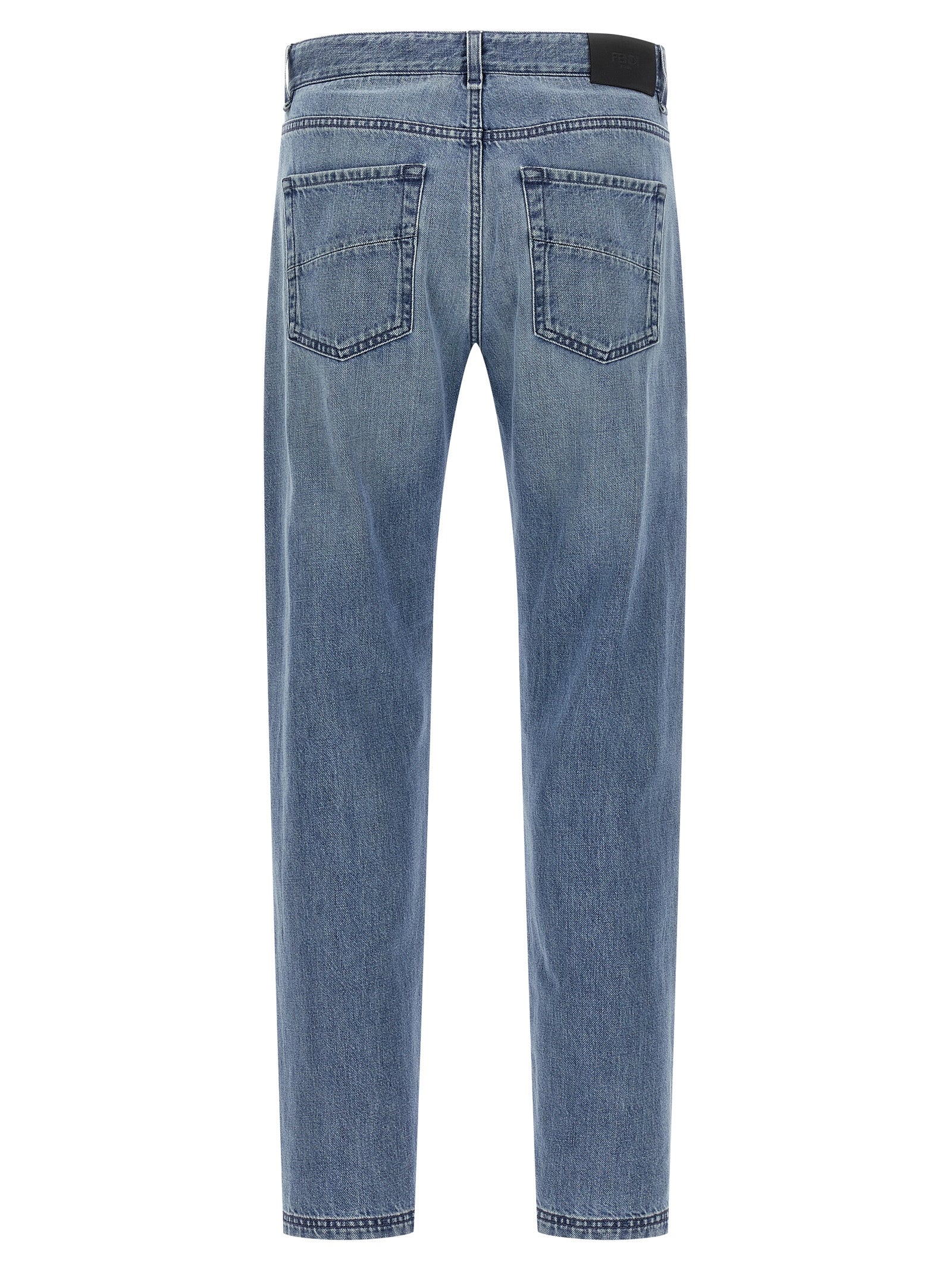 Fendi Blaue Jeans aus Baumwolle im geraden Schnitt