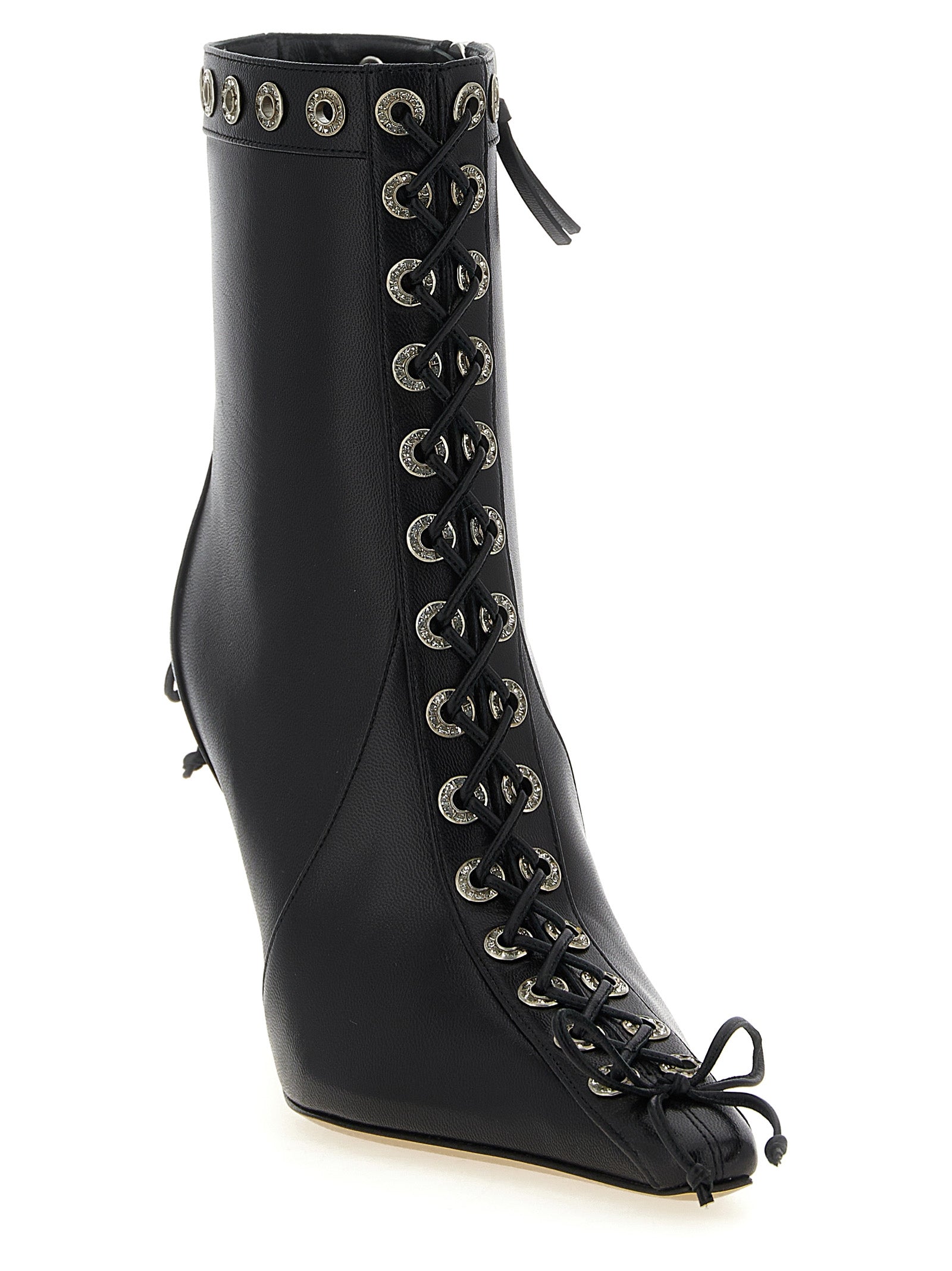 MACH & MACH Schwarze Stiefeletten aus Kalbsleder