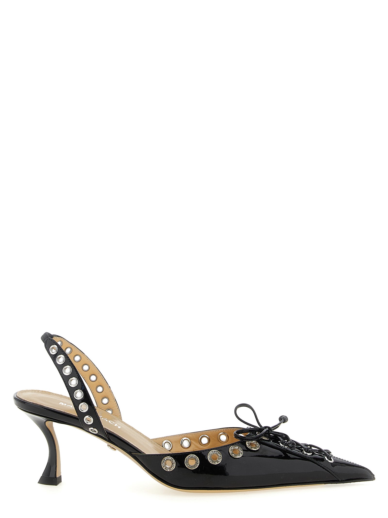 MACH & MACH Schwarze Pumps aus Kalbsleder mit mittlerem Absatz