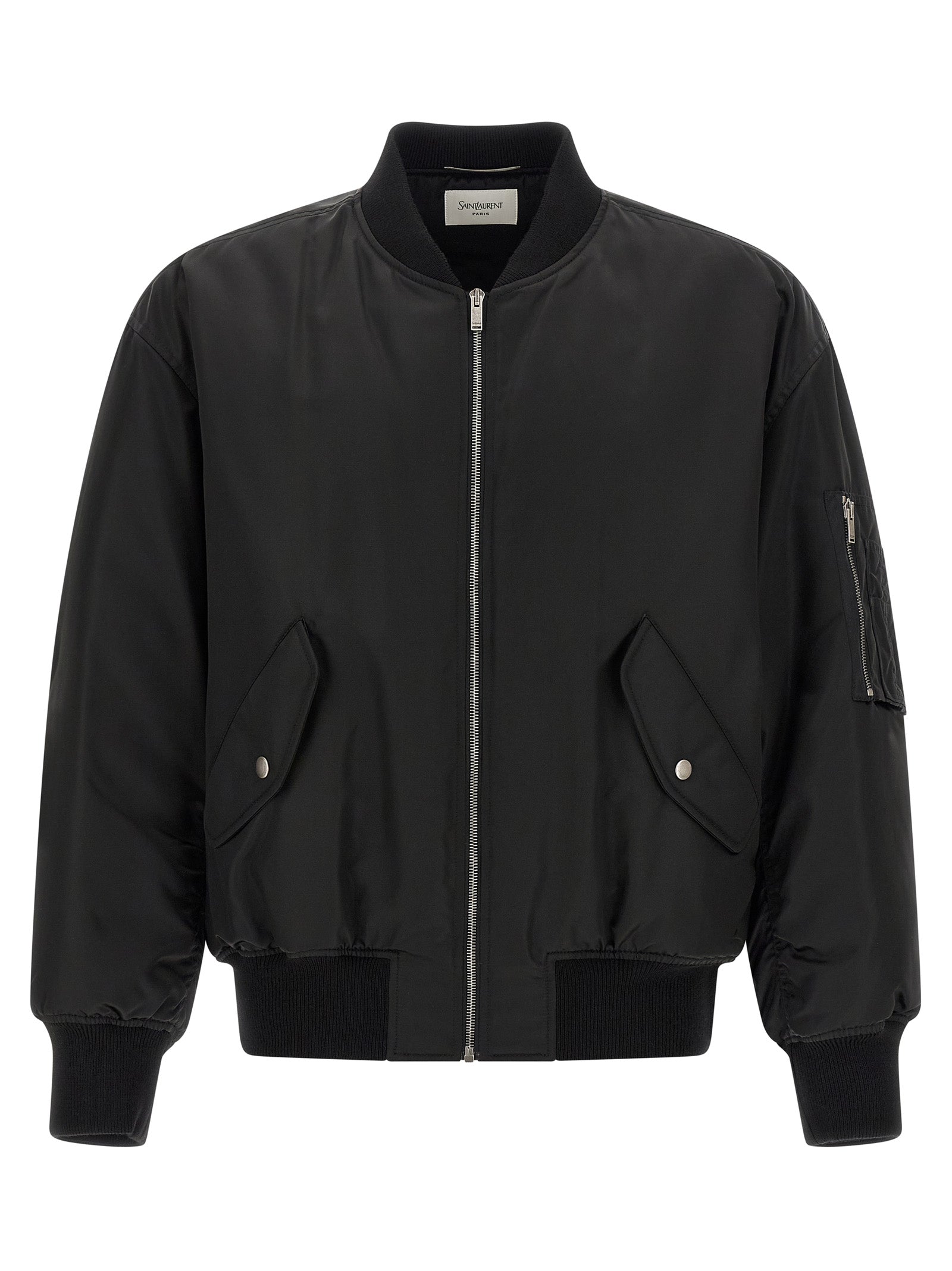 Saint Laurent Schwarzer Bomber aus Polyamid