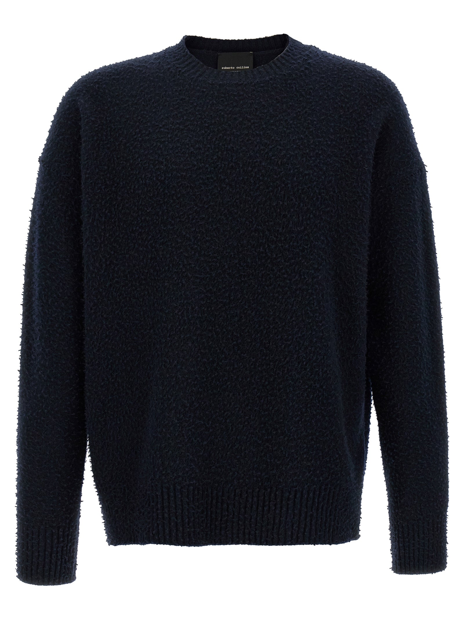 Roberto Collina Blauer Cardigan aus Merinowolle