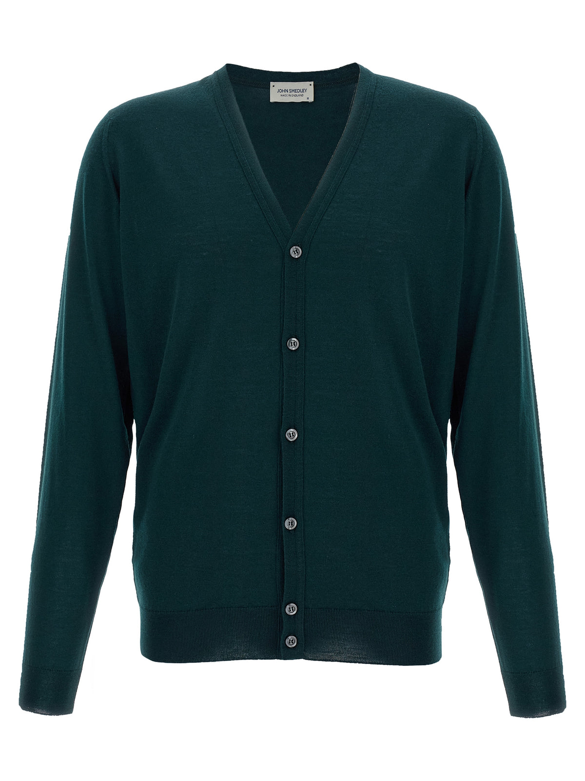 JOHN SMEDLEY Zweifarbige Merinowoll-Strickjacke