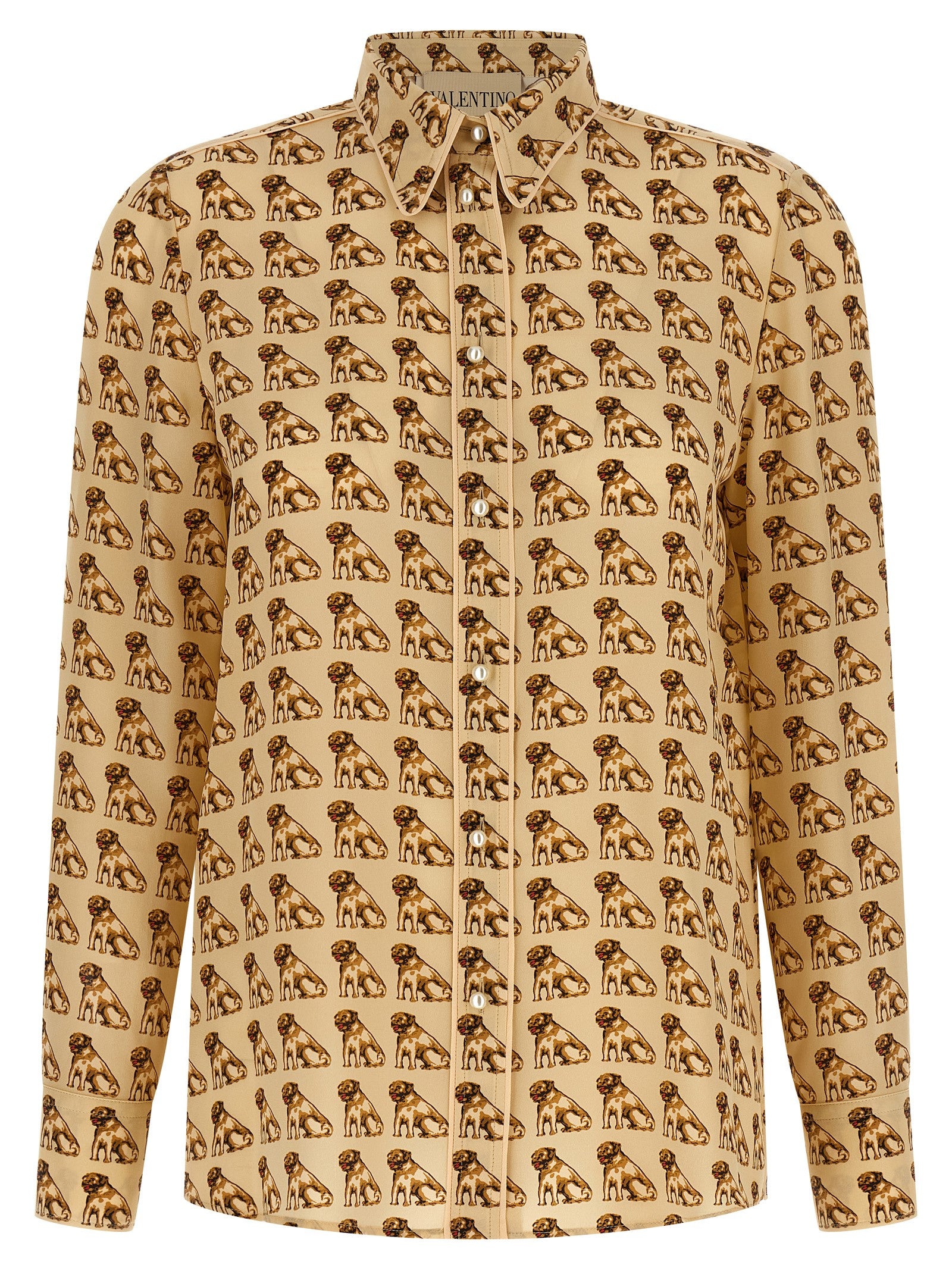 Valentino Garavani Beige Seidenbluse