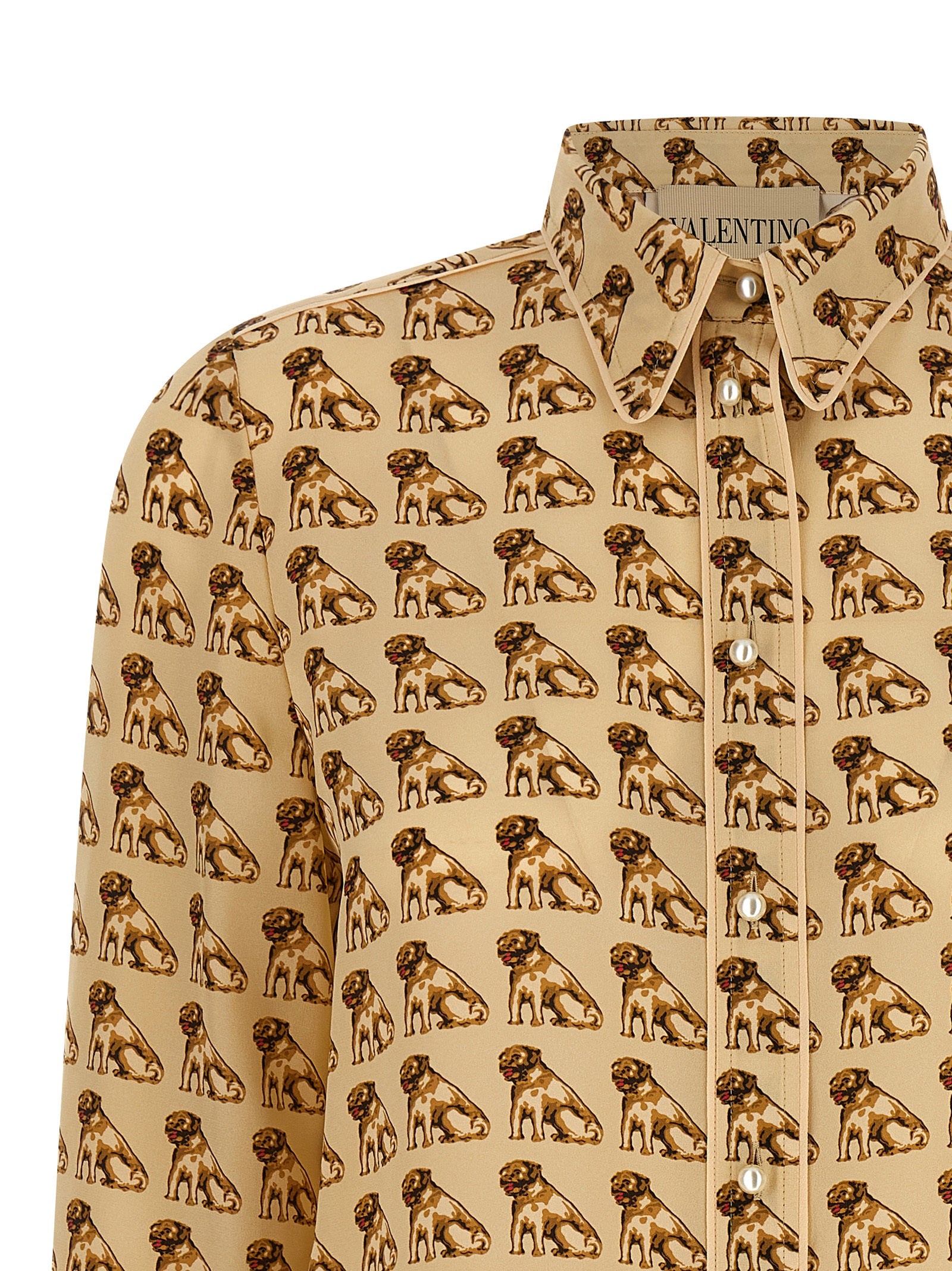 Valentino Garavani Beige Seidenbluse