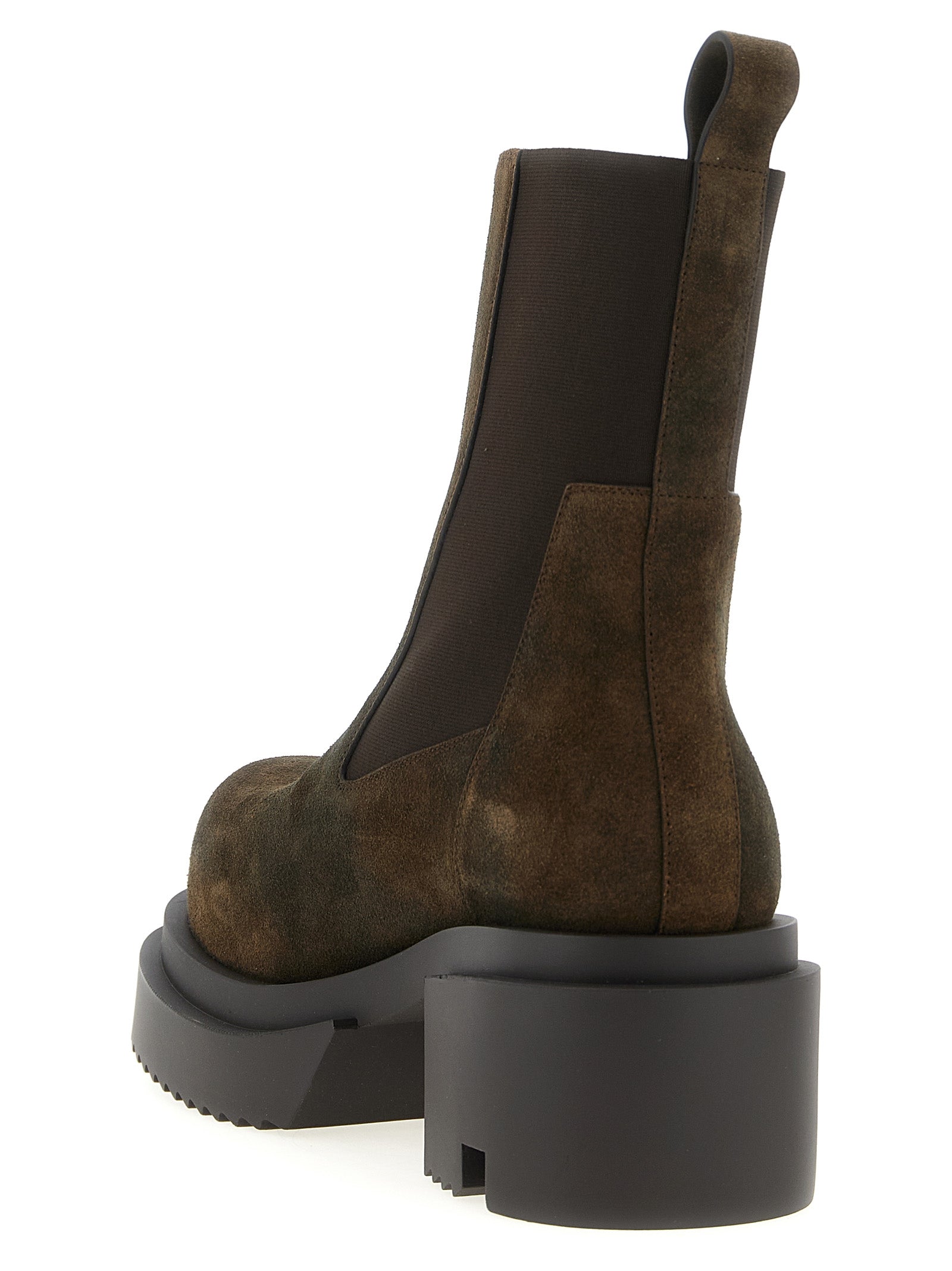 Rick Owens Ankle Boots aus braunem Kalbsleder