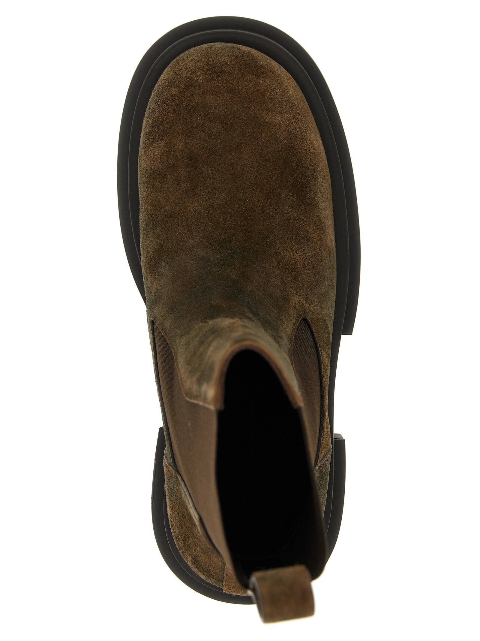 Rick Owens Ankle Boots aus braunem Kalbsleder