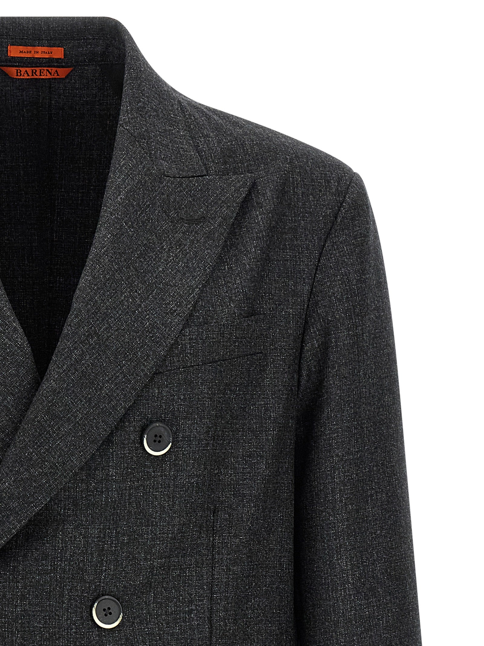 BARENA Grauer Blazer aus reiner Schurwolle