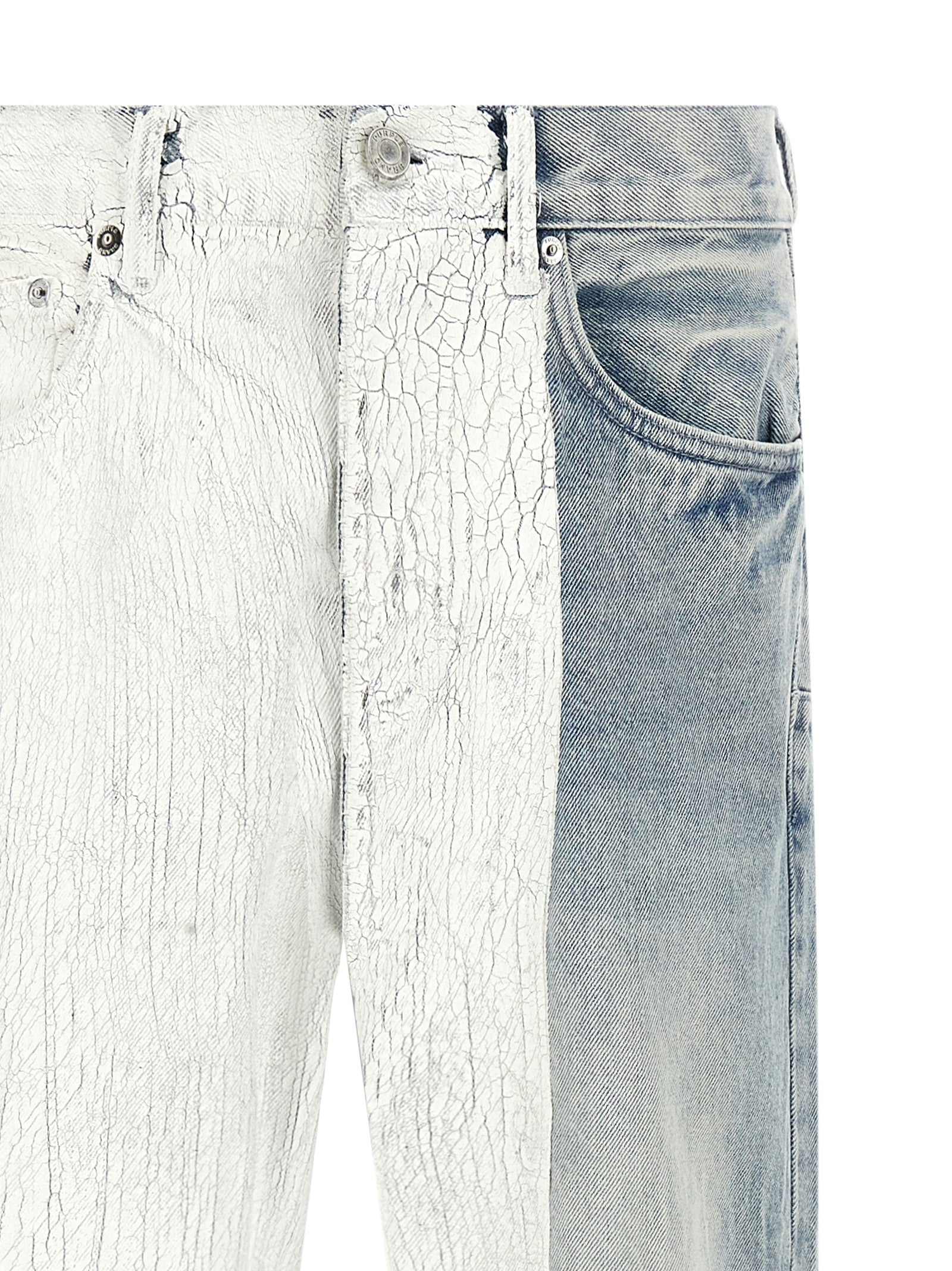 PURPLE Blaue Jeans aus Baumwolle im geraden Schnitt