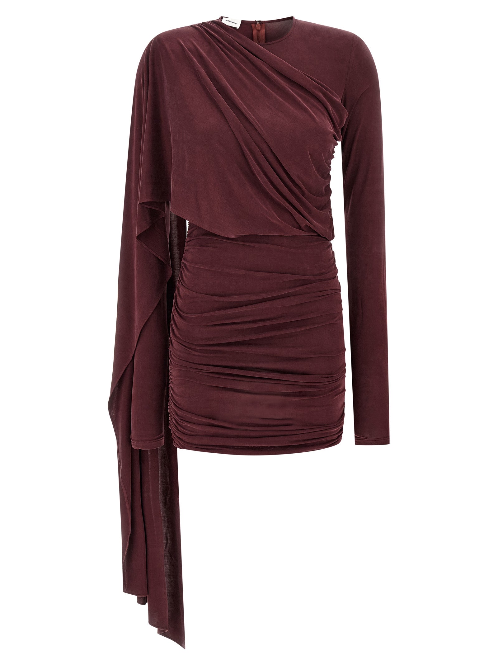 The Andamane Kurzes Kleid in Bordeaux-Kupfer