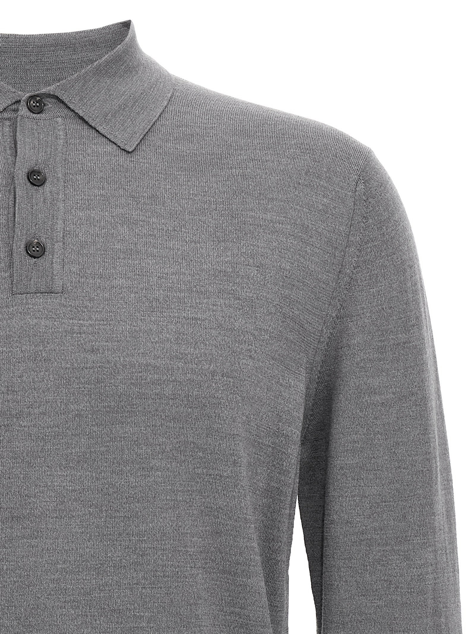 ZANONE Graues Kaschmir-Poloshirt