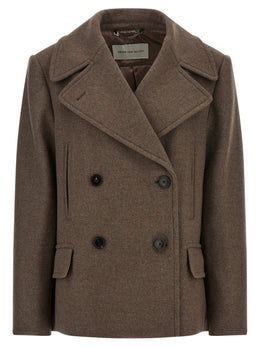 Dries Van Noten Brauner Wollmantel