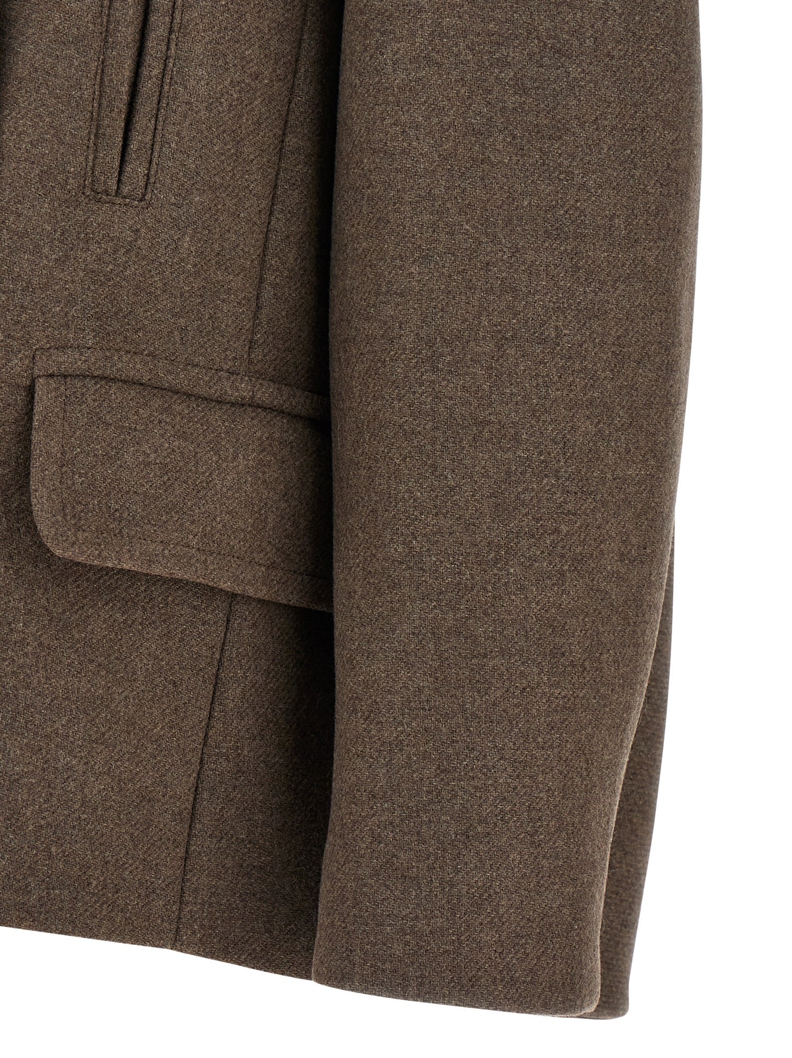 Dries Van Noten Brauner Wollmantel