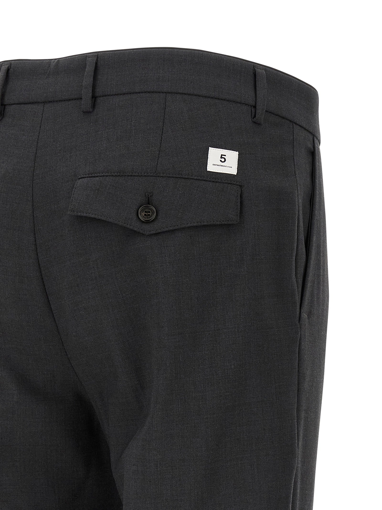 Department 5 Graue Cropped Hose aus reiner Schurwolle