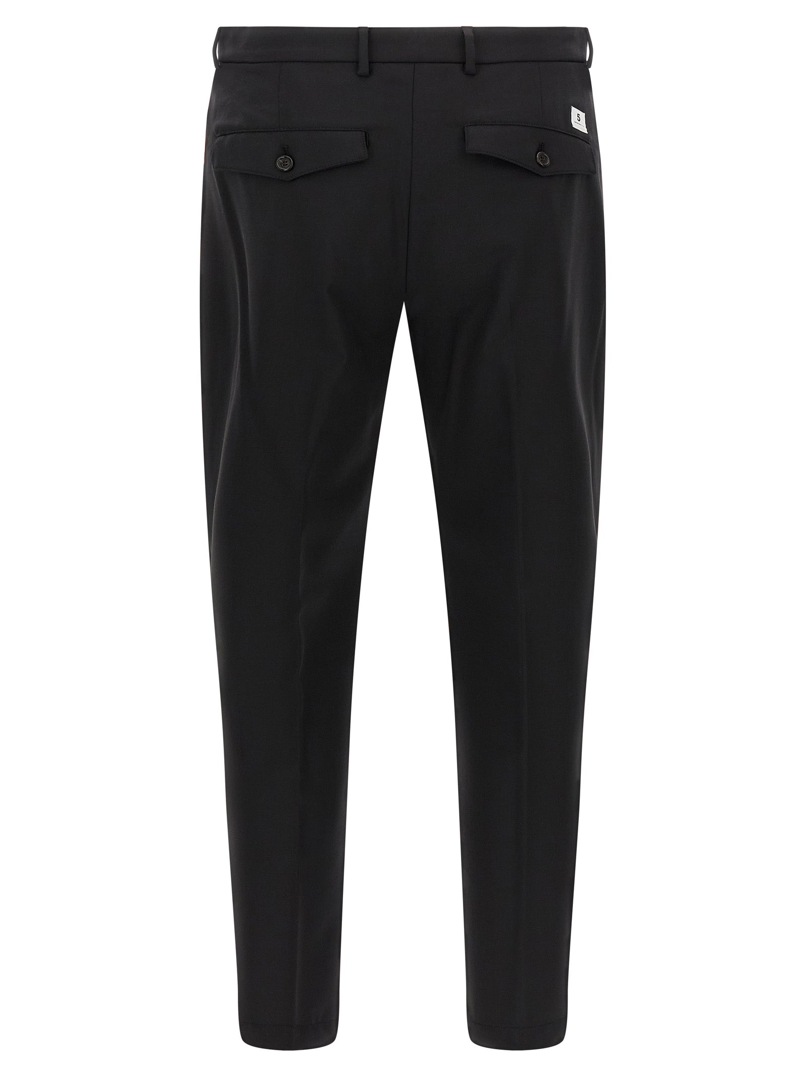 Department 5 Schwarze Cropped Hose aus Schurwolle