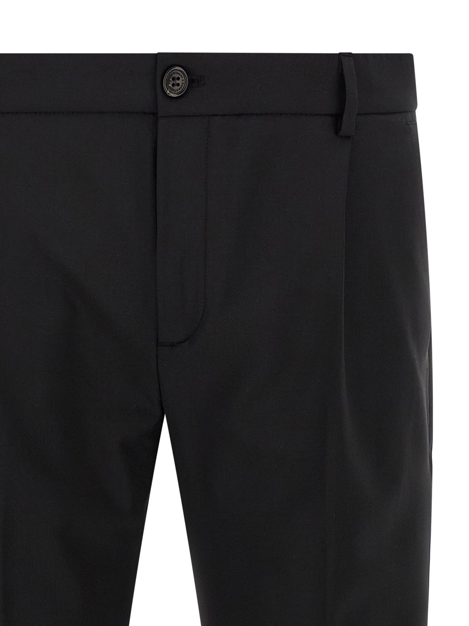 Department 5 Schwarze Cropped Hose aus Schurwolle