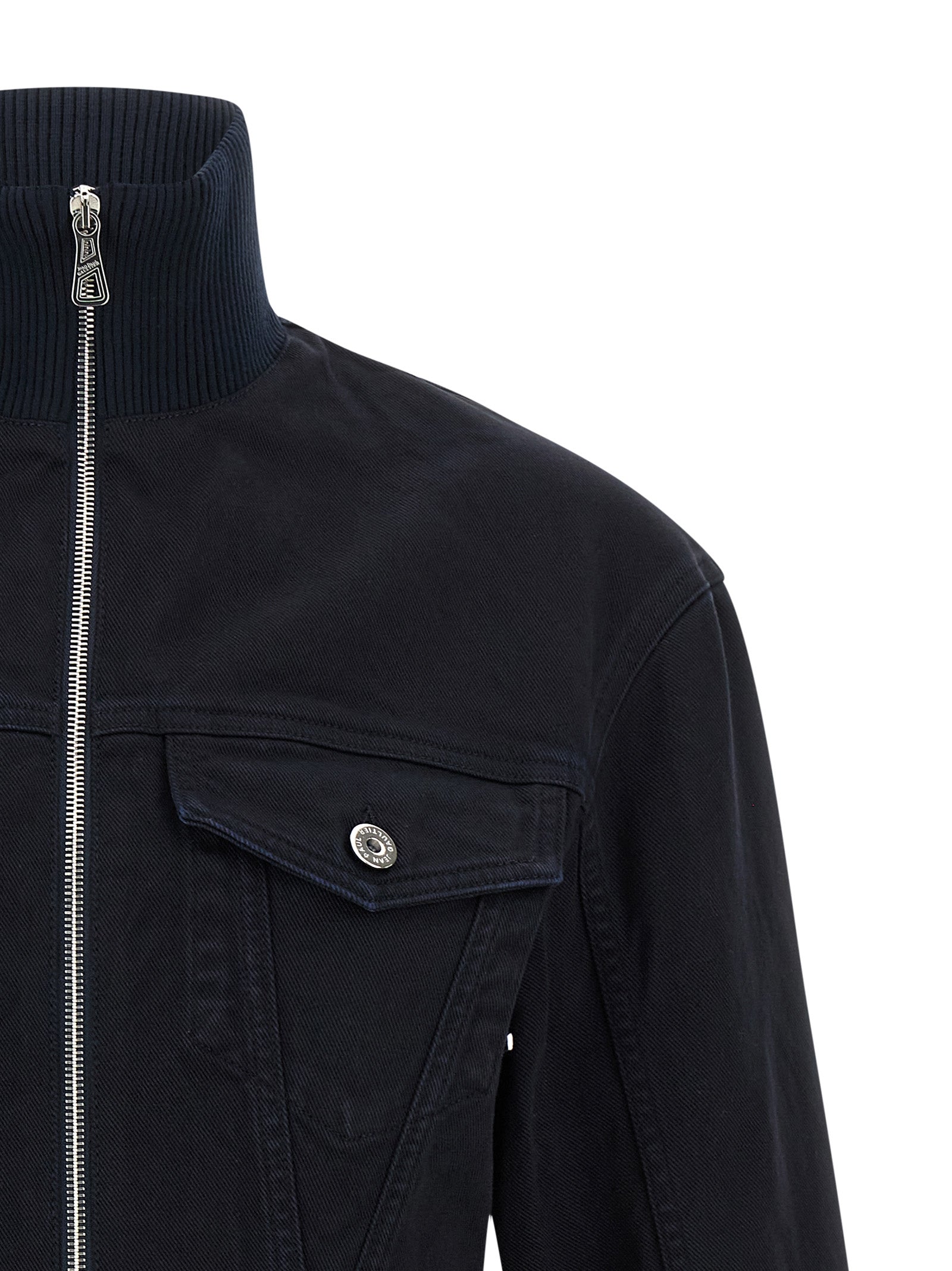 Jean Paul Gaultier Blaue Jeansjacke aus Baumwolle