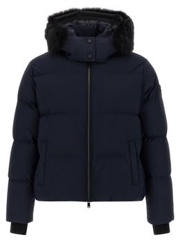 Moose Knuckles Vollständige Nylonjacke in Blau