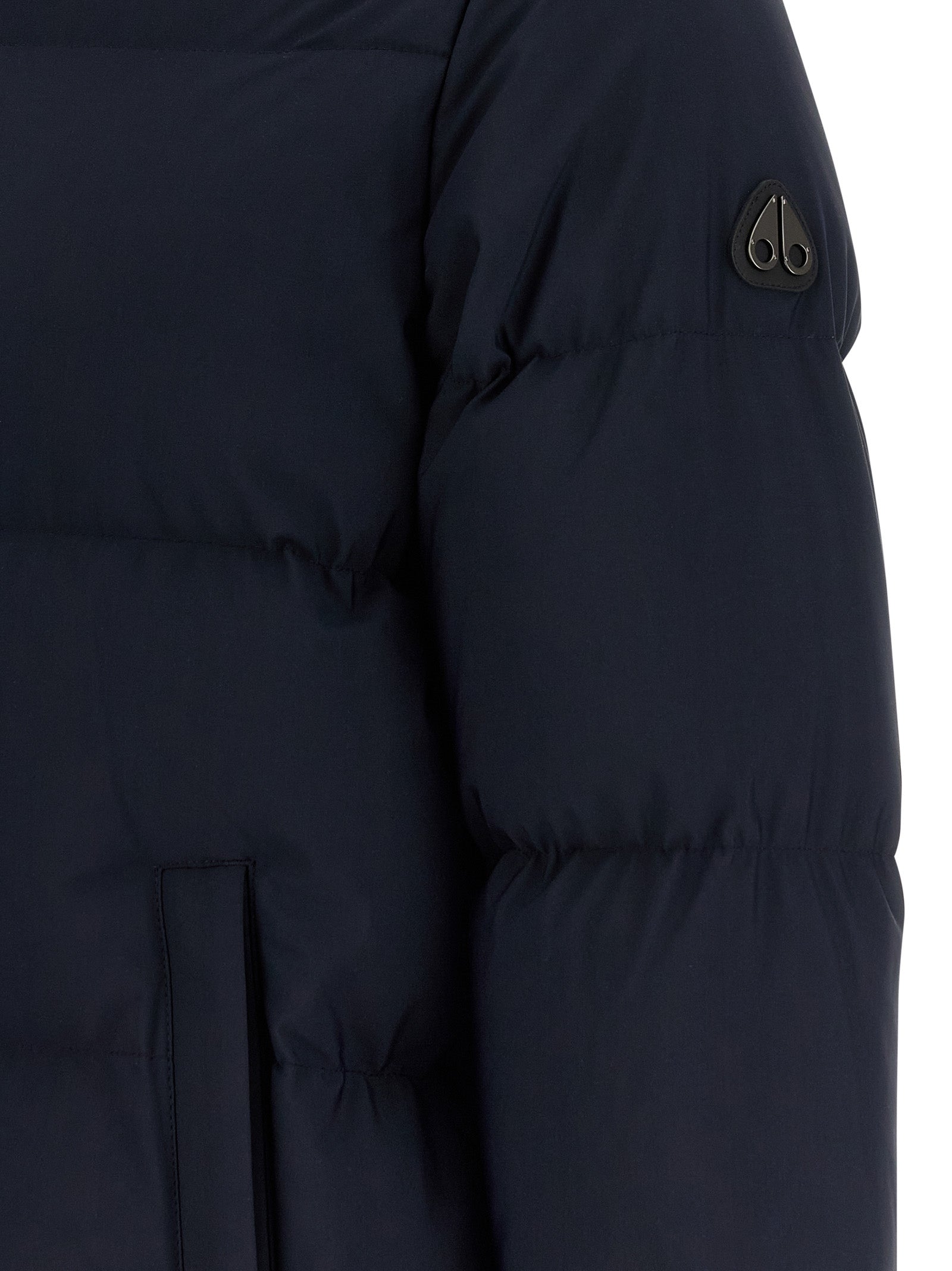 Moose Knuckles Vollständige Nylonjacke in Blau