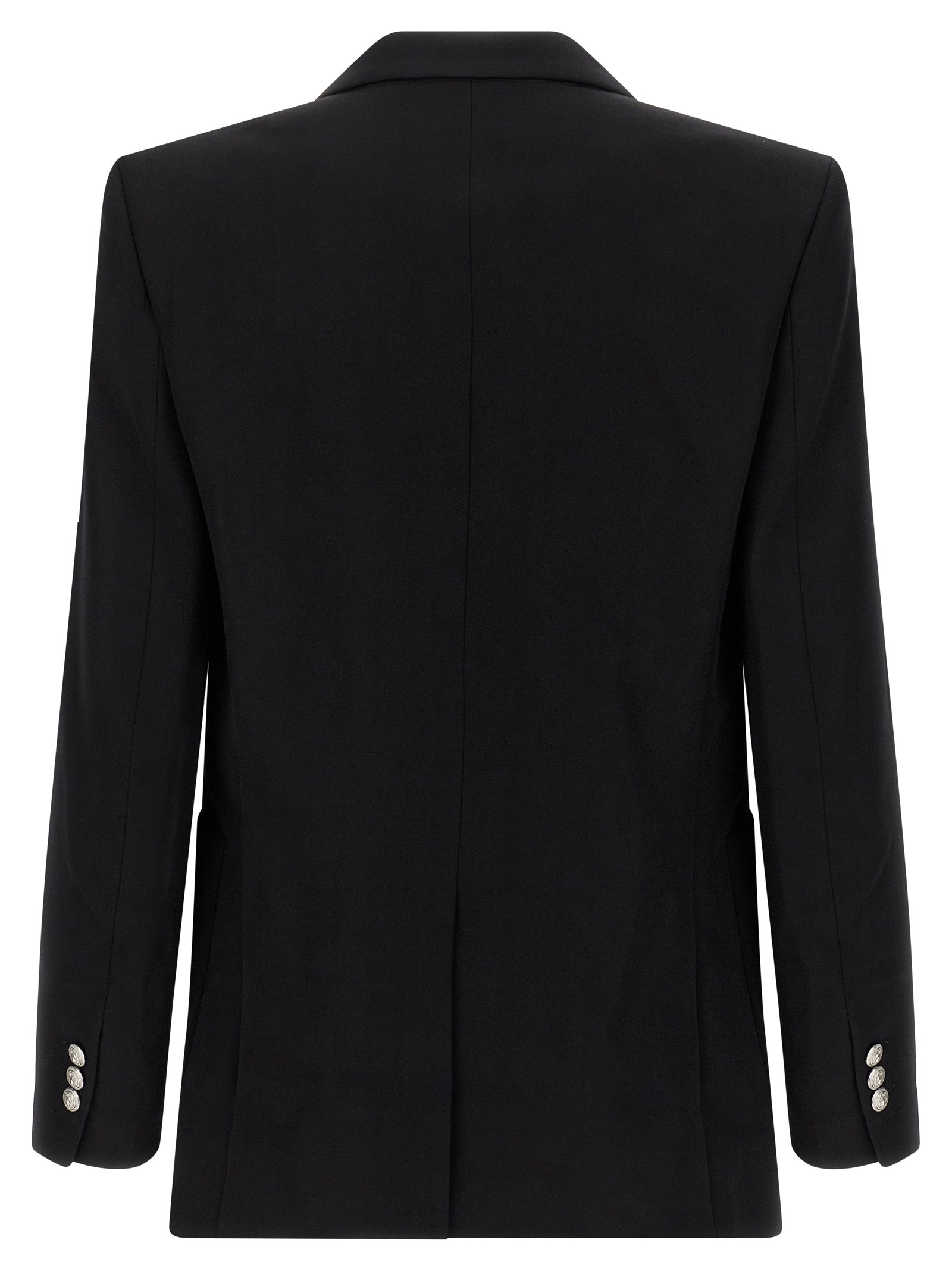 Balmain Schwarzer Blazer aus reiner Schurwolle