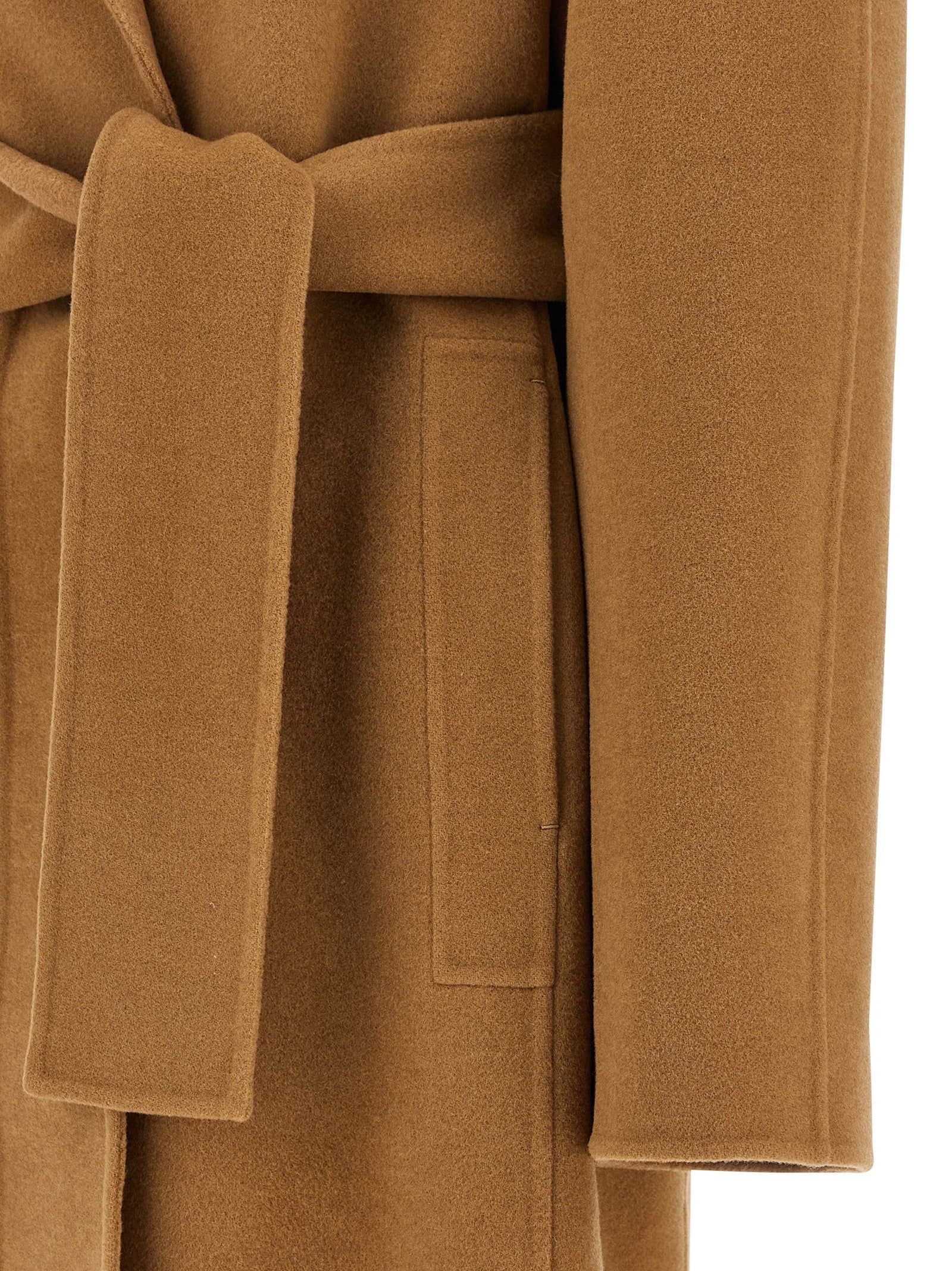 Khaite Brauner Wollmantel