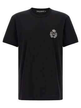 Dolce & Gabbana Schwarzes Baumwoll-T-Shirt