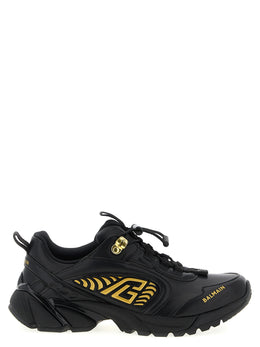 Balmain Schwarze Sneaker aus Nylon im Athletic-Stil