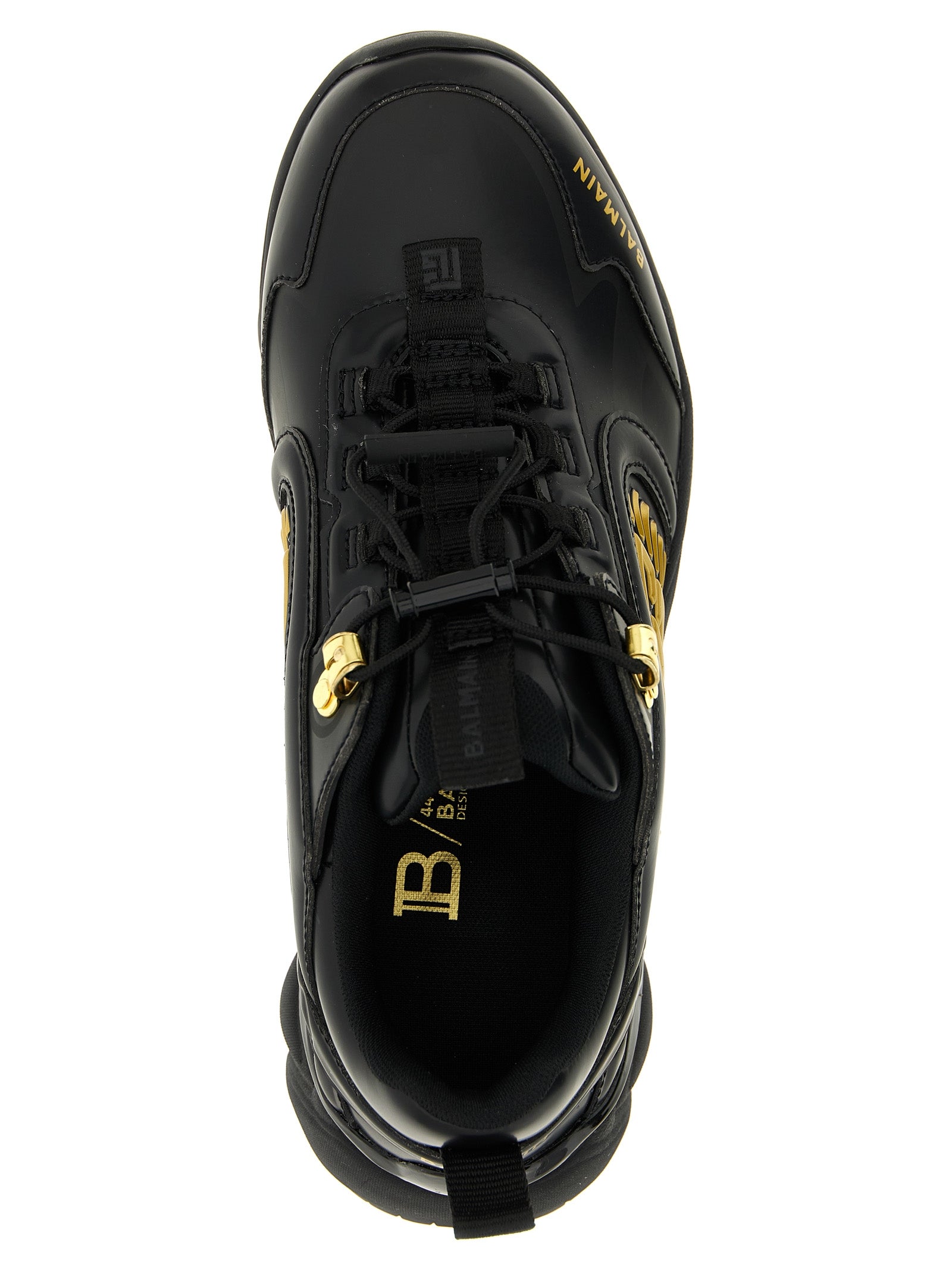 Balmain Schwarze Sneaker aus Nylon im Athletic-Stil