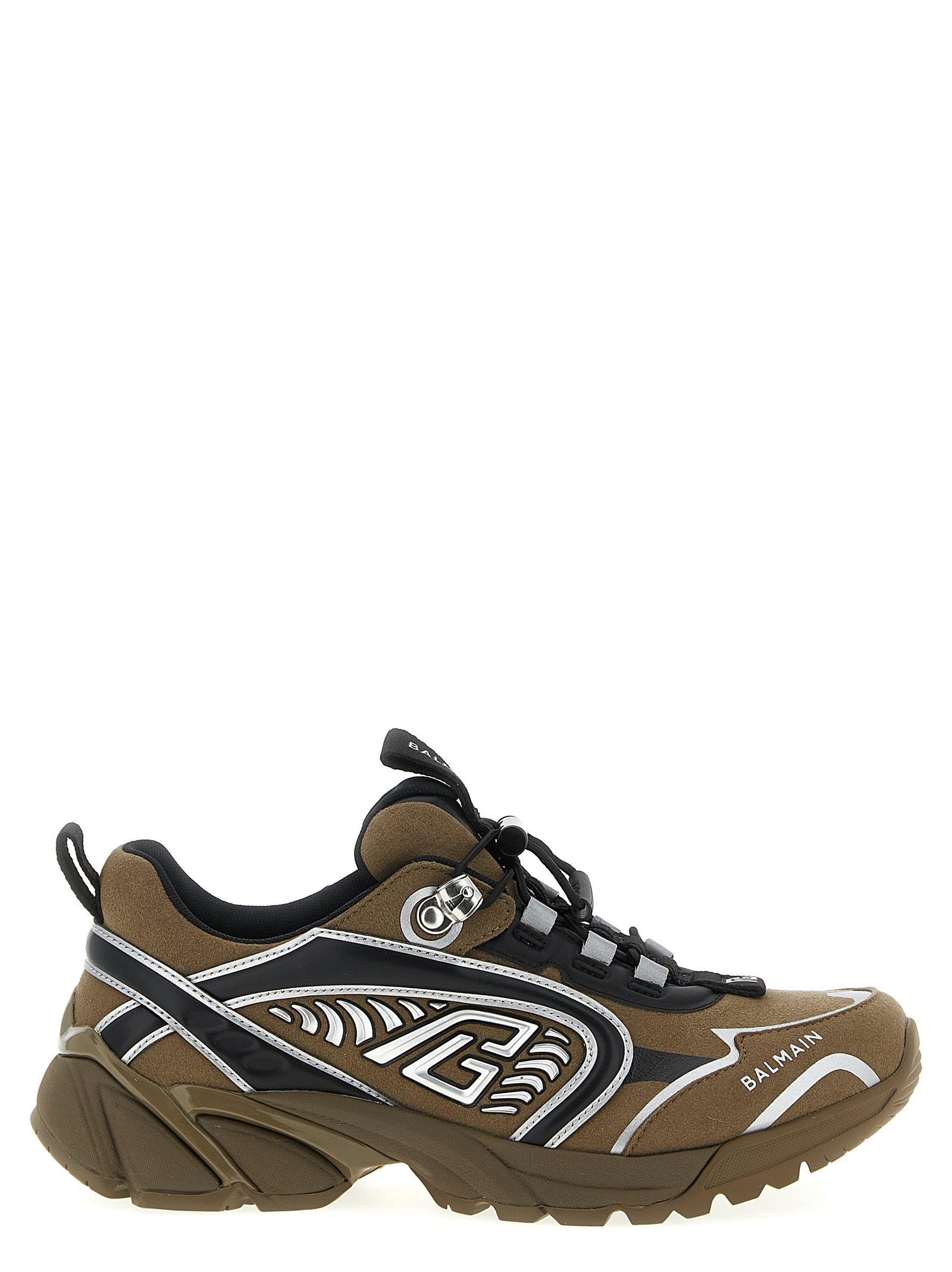 Balmain Zweifarbige Sneaker aus Polyethylen im Athletic-Stil