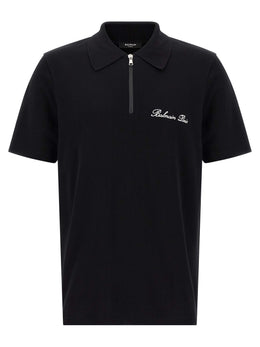 Balmain Bicolor Cotton Polo Shirt