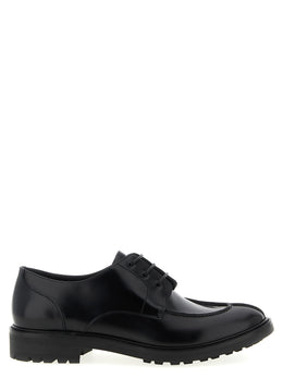 Saint Laurent Schwarze Oxford- und Derby-Schuhe aus Kalbsleder