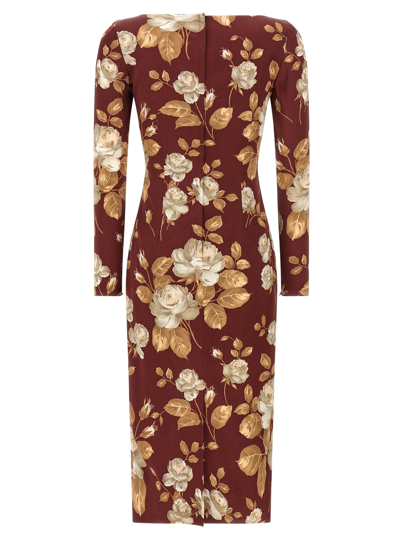 Dolce & Gabbana Mehrfarbiges Midi-Kleid aus Elasthan
