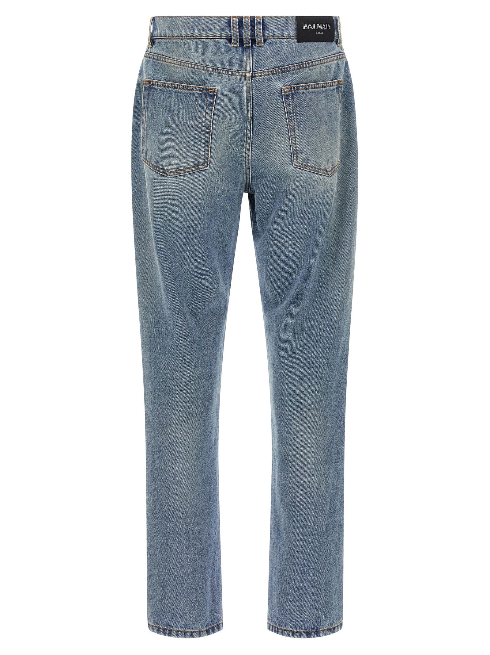Balmain Blaue Baumwolljeans Denim