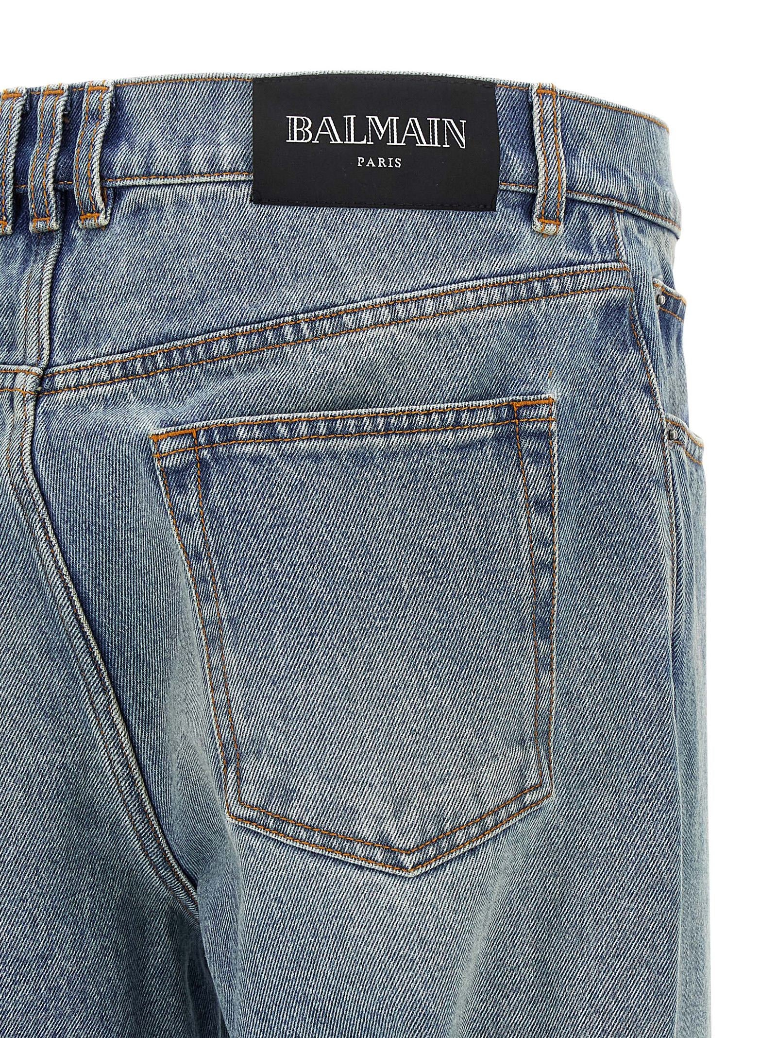 Balmain Blaue Baumwolljeans Denim