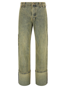 Entire Studios Zweifarbige Baumwoll-Jeans Denim